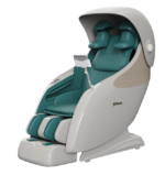 RelaxPro Systems BL-H868 in Türkis mit weißem Kapselgehäuse, gepolstertem Sitzbereich und integriertem Fußmodul.