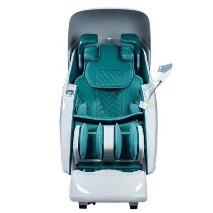 Frontansicht des RelaxPro Systems BL-H868 in Türkis mit gestepptem Rückenpolster, Schulterpolstern und getrennten Beinaufnahmen.